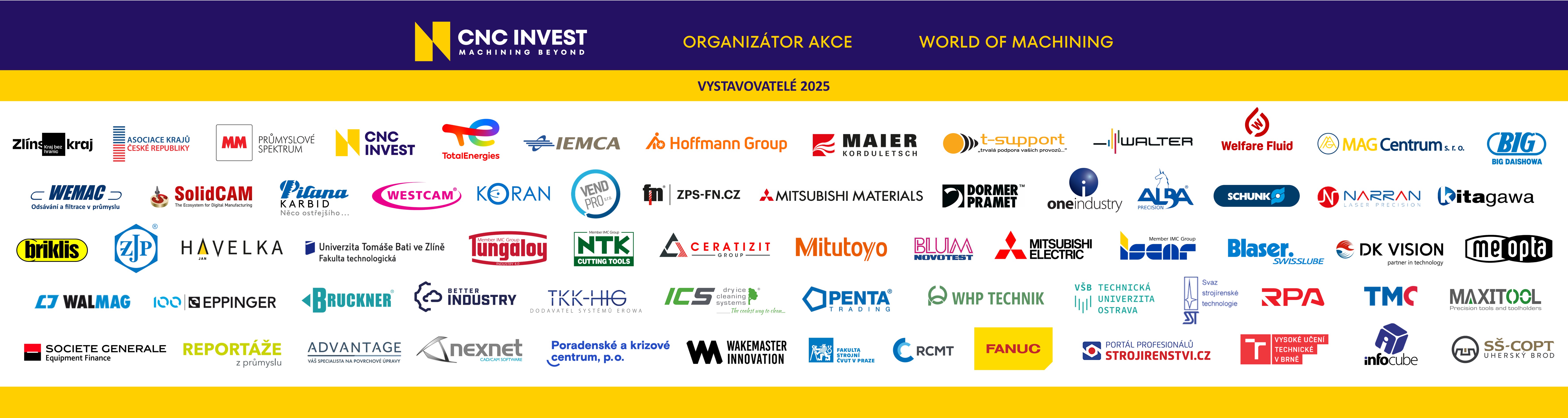 Vystavovatelé WORLD OF MACHINING 2025